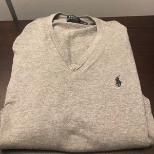 Men’s Ling Sleeved Polo by Ralph Lauren V-Neck